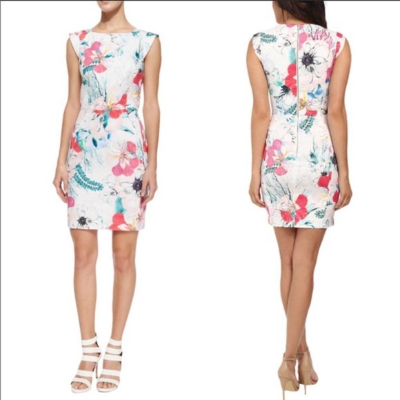French Connection Floral Reef Sheath Dress 6 - Picture 1 of 7